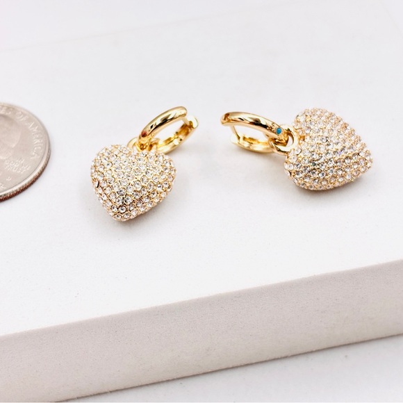 ROXANNE ASSOULIN The Pavé Puffy Heart Earrings - Picture 6 of 6